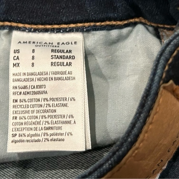 American Eagle Hi-Rise Distressed Jegging (Dark Wash) (8) - Picture 5 of 5